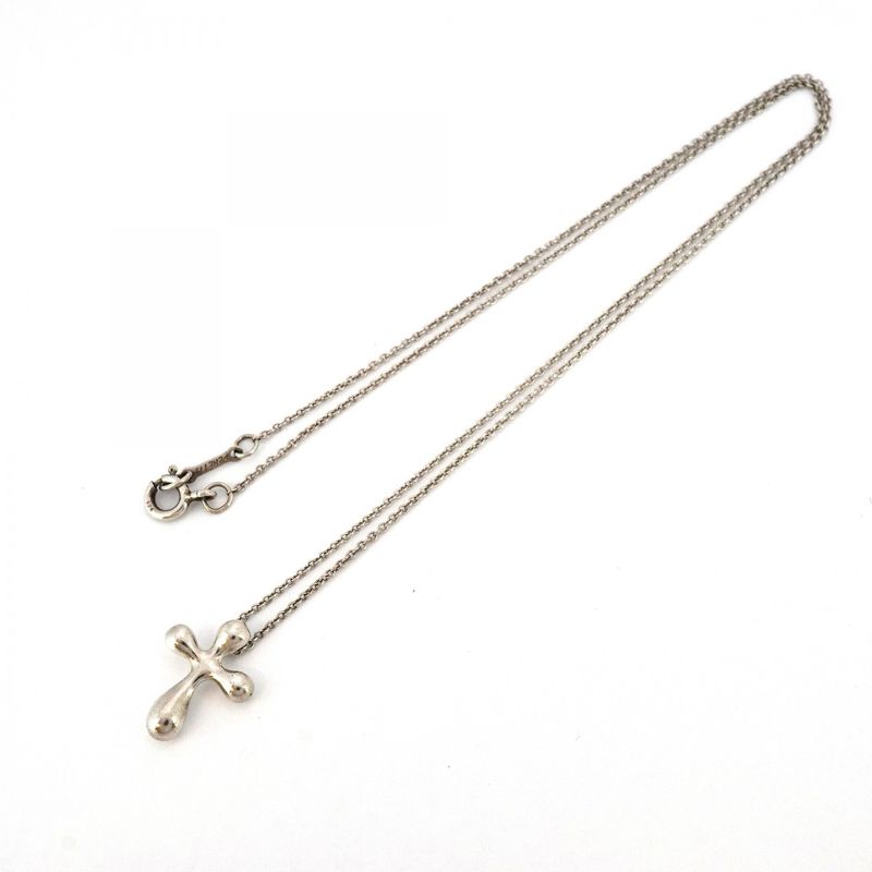 Tiffany & Co Necklace Small Cross Silver 925 Women