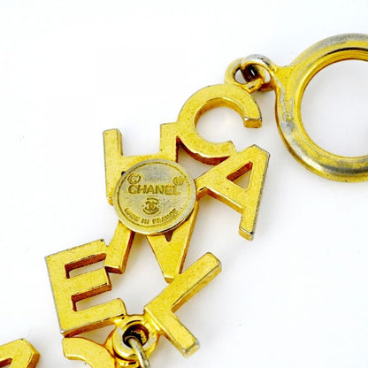 Chanel Necklace Vintage Chanel Logo GP Plating Gold Ladies