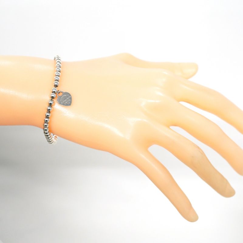 Tiffany & Co Bracelet Return To Heart Ball Chain Silver 925 Women's