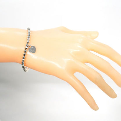 Tiffany & Co Bracelet Return To Heart Ball Chain Silver 925 Women's
