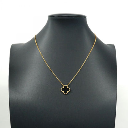 Van Cleef & Arpels Necklace Vintage Alhambra 18K Yellow Gold Yellow Gold Onyx