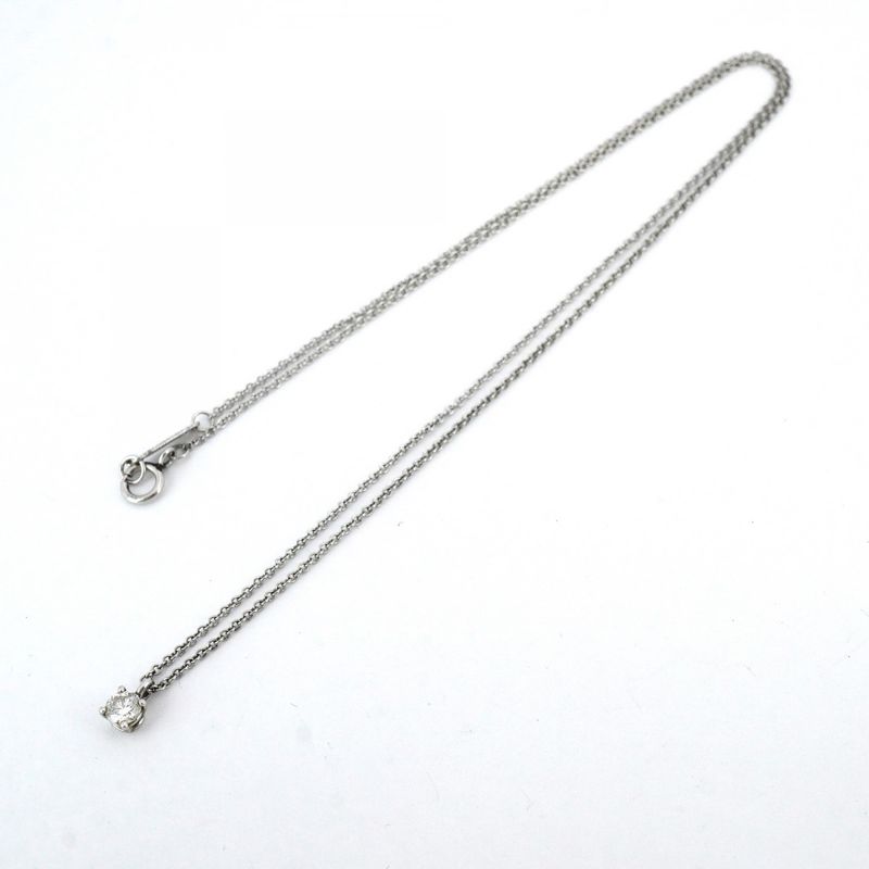 Tiffany & Co Necklace Solitaire 1PD Pt950 Platinum Diamond Ladies