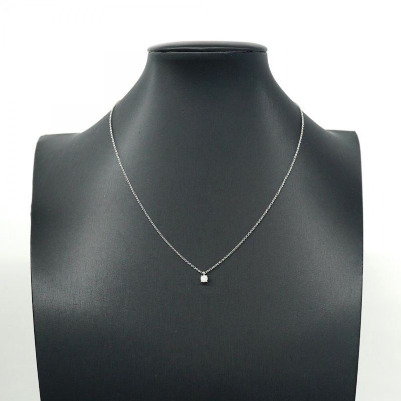 Tiffany & Co Necklace Solitaire 1PD Pt950 Platinum Diamond Ladies