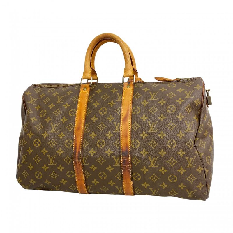 Louis Vuitton Boston Bag Monogram Keepall 45 M41428 Brown Men Women Unisex