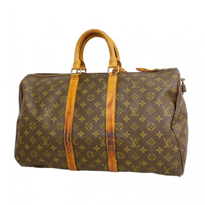 Louis Vuitton Boston Bag Monogram Keepall 45 M41428 Brown Men Women Unisex