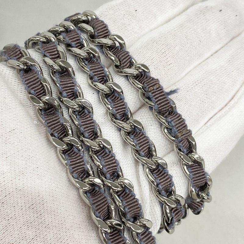 Chanel Shoulder Wallet Patent Leather Black Silver Hardware Women's