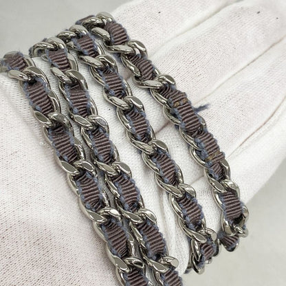 Chanel Shoulder Wallet Patent Leather Black Silver Hardware Women's