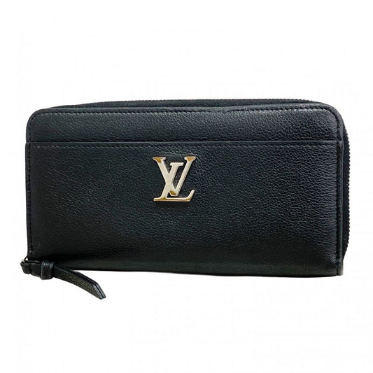 Louis Vuitton Long Wallet Zippy Lock Me M62622 Noir Black Men Women Unisex