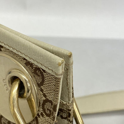 Gucci Shoulder Bag GG Canvas 120841 Canvas Brown Gold Hardware Women's