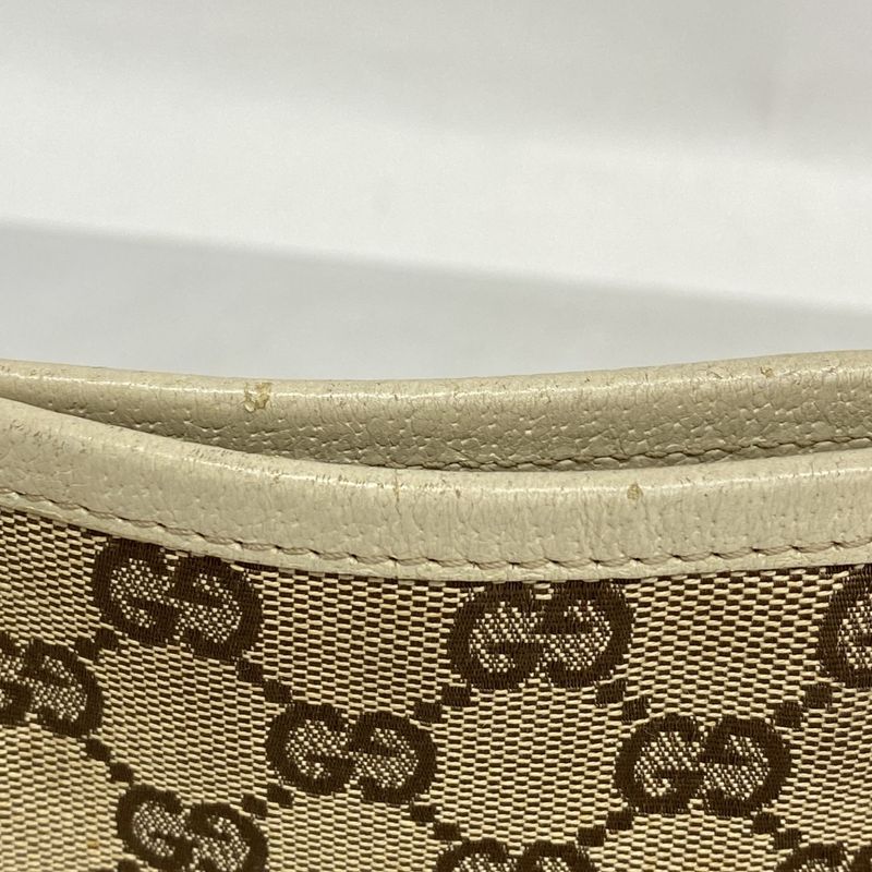 Gucci Shoulder Bag GG Canvas 120841 Canvas Brown Gold Hardware Women's