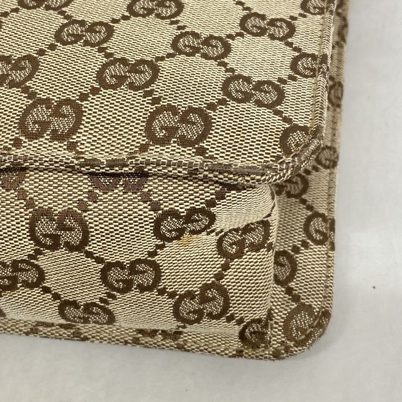 Gucci Shoulder Bag GG Canvas 120841 Canvas Brown Gold Hardware Women's