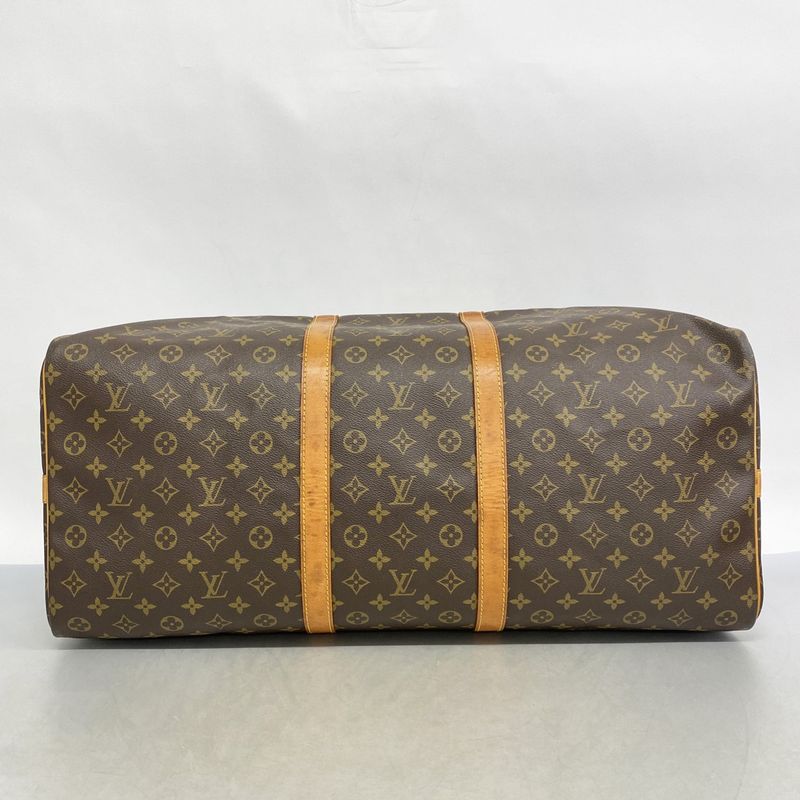 Louis Vuitton Boston Bag Monogram Keepall Bandouliere 60 M41412 Brown Men Women