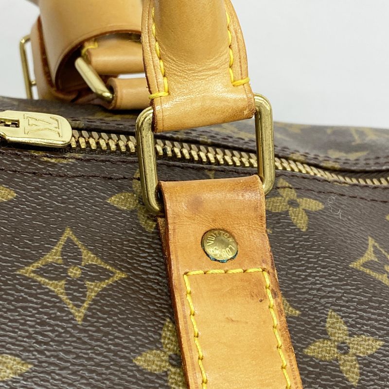 Louis Vuitton Boston Bag Monogram Keepall Bandouliere 60 M41412 Brown Men Women