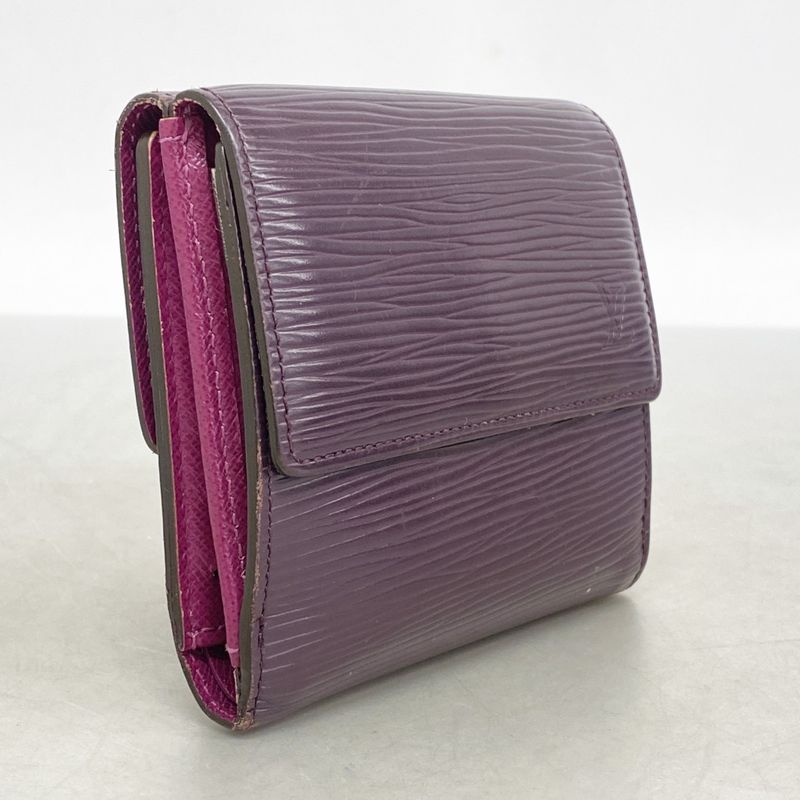 Louis Vuitton Trifold Wallet Epi Portefeuille Elise M6363k Oak Scuff Dies