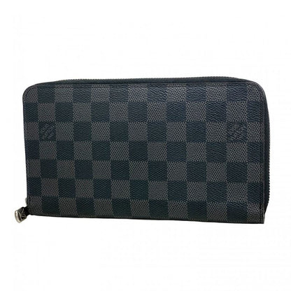 Louis Vuitton Long Wallet Damier Graphite Zippy Organizer NM N60111 Black Men's
