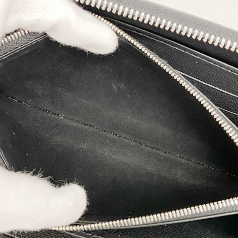 Louis Vuitton Long Wallet Damier Graphite Zippy Organizer NM N60111 Black Men's