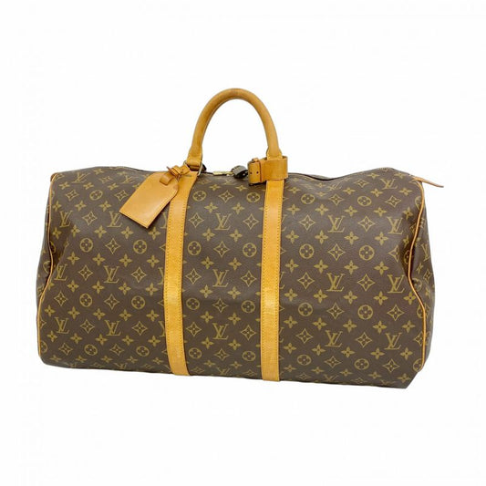 Louis Vuitton Boston Bag Monogram Keepall 55 M41424 Brown Men Women Unisex