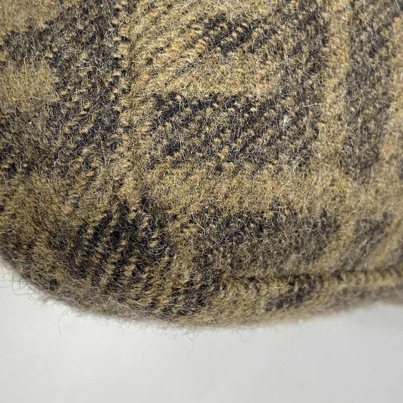 Fendi Handbag Zucca Mamma Bucket Wool Brown Silver Hardware Ladies