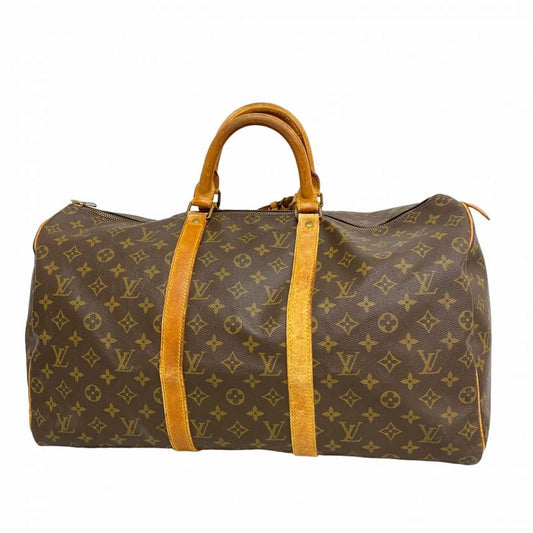 Louis Vuitton Boston Bag Monogram Keepall 50 M41426 Brown Men Women Unisex