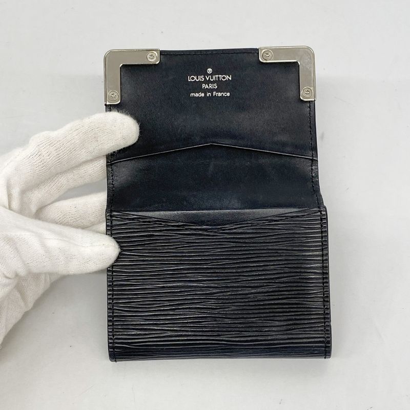 Louis Vuitton Card Case Epi Unvelop Carte De Visit Noir Black Men's