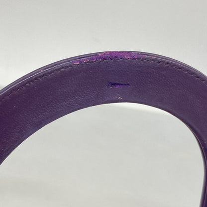 Christian Dior Handbag Cannage Lady Dior Leather Purple Pink Orange Silver