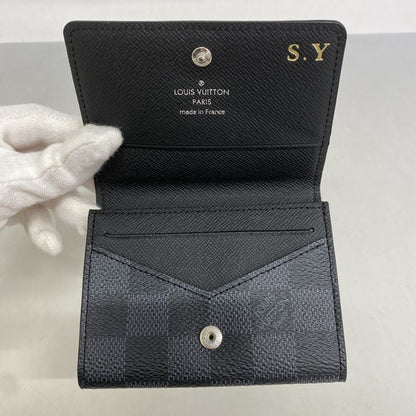Louis Vuitton Card Case Damier Graphite Anvelop Carte De Visite N63338 Black
