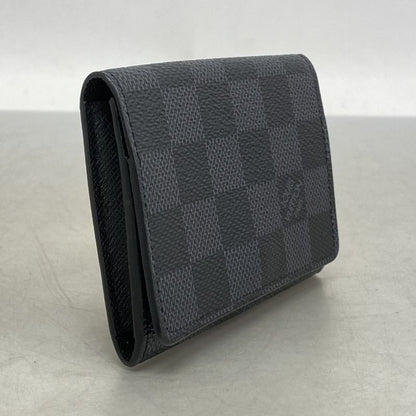 Louis Vuitton Card Case Damier Graphite Anvelop Carte De Visite N63338 Black