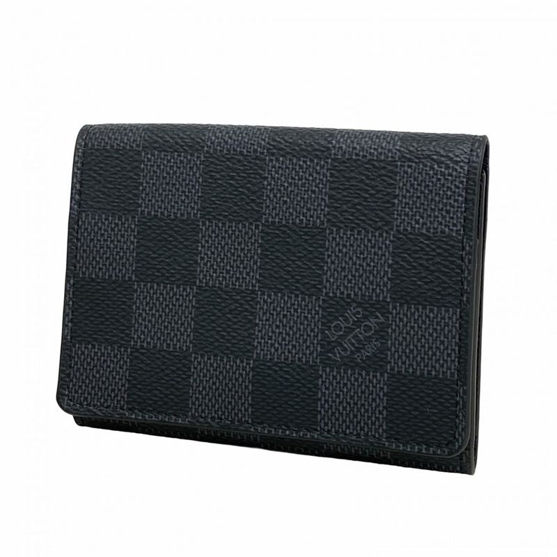 Louis Vuitton Card Case Damier Graphite Anvelop Carte De Visite N63338 Black