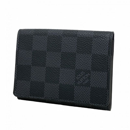 Louis Vuitton Card Case Damier Graphite Anvelop Carte De Visite N63338 Black