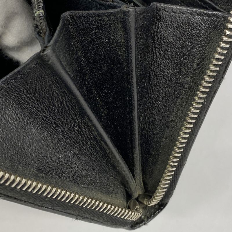 Chanel Long Wallet Matelasse Patent Leather Black Silver Hardware Women's