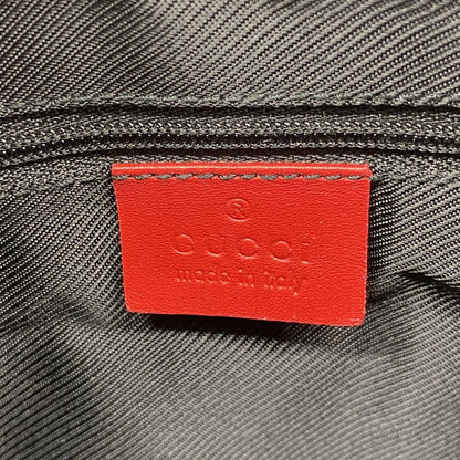 Gucci Shoulder Bag GG Canvas 001 4205 Canvas Black Red Gold Hardware Ladies