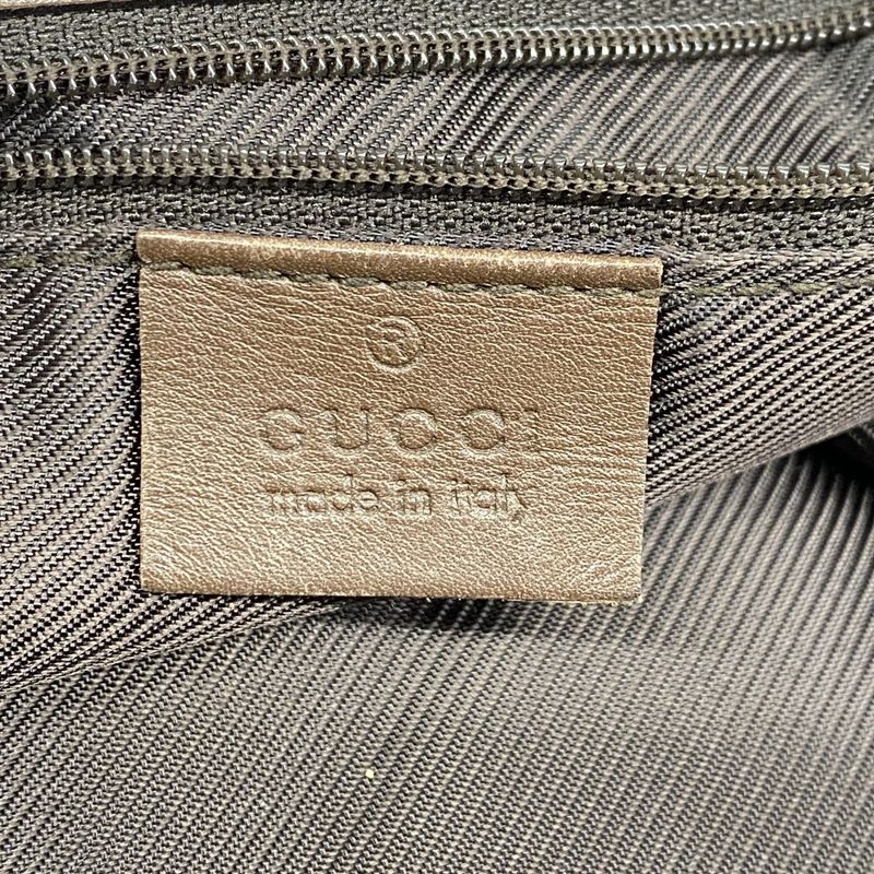 Gucci Tote Bag GG Canvas 31243 Canvas Brown Silver Hardware Women's