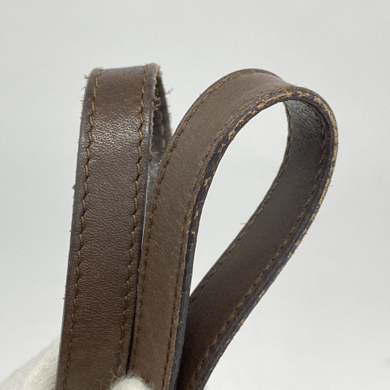 Gucci Tote Bag GG Canvas 31243 Canvas Brown Silver Hardware Women's