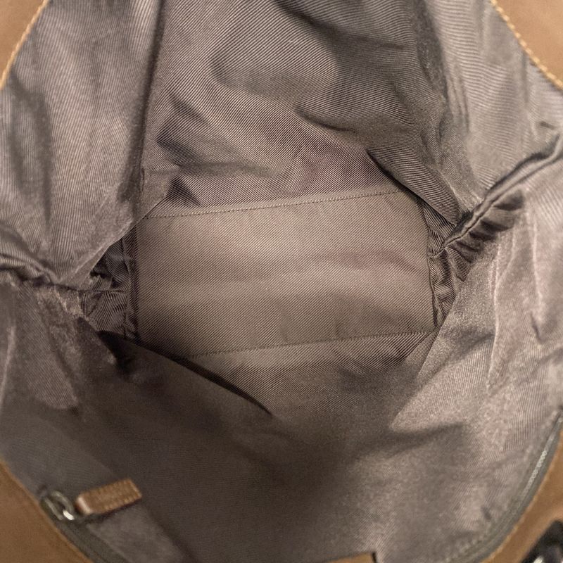 Gucci Tote Bag GG Canvas 31243 Canvas Brown Silver Hardware Women's