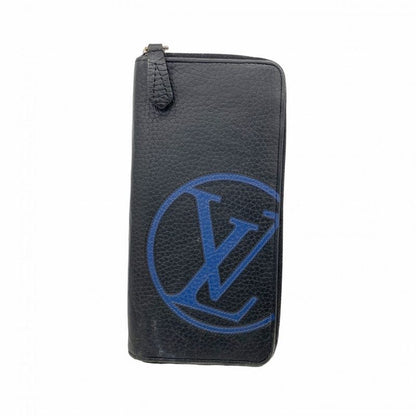 Louis Vuitton Long Wallet Taurillon Zippy Wallet Vertical M67767 Black Men's