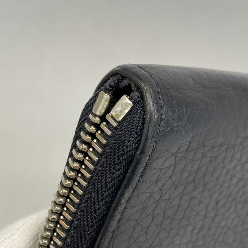 Louis Vuitton Long Wallet Taurillon Zippy Wallet Vertical M67767 Black Men's