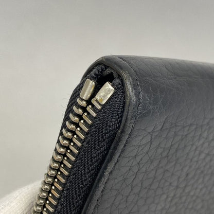 Louis Vuitton Long Wallet Taurillon Zippy Wallet Vertical M67767 Black Men's