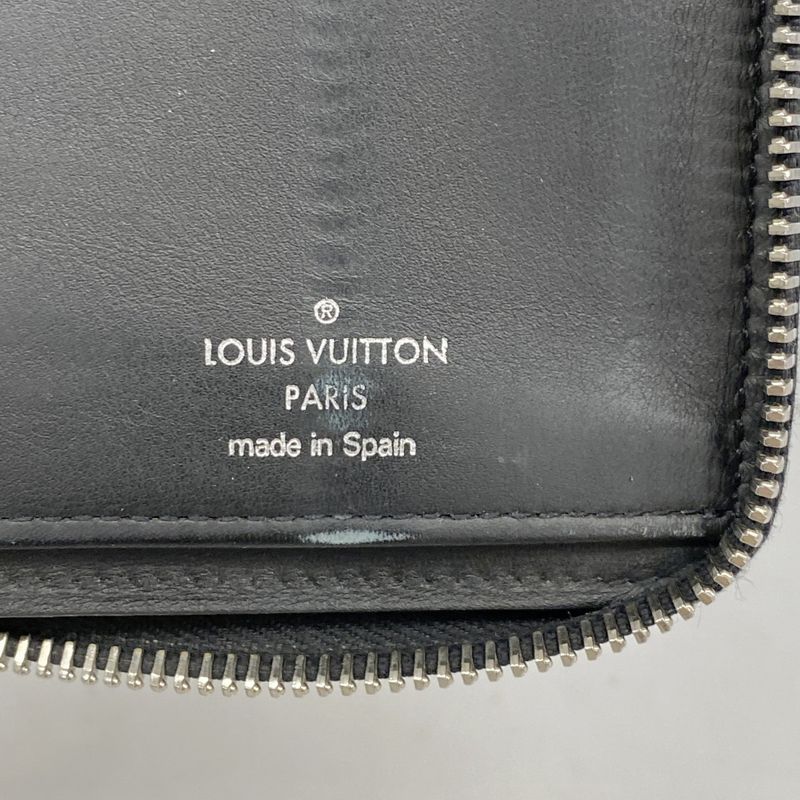 Louis Vuitton Long Wallet Taurillon Zippy Wallet Vertical M67767 Black Men's