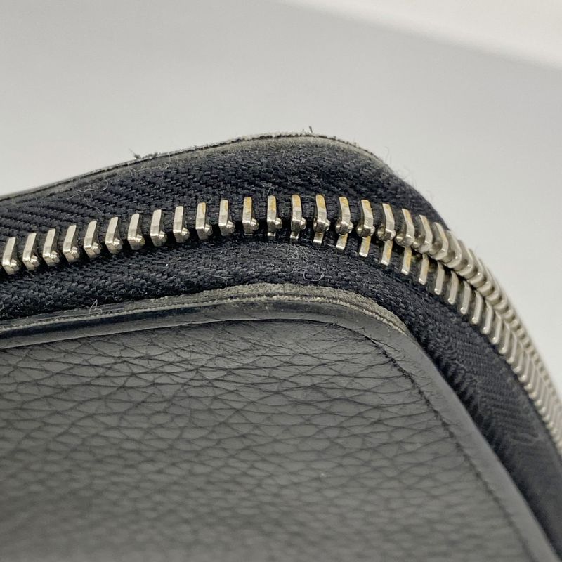 Louis Vuitton Long Wallet Taurillon Zippy Wallet Vertical M67767 Black Men's