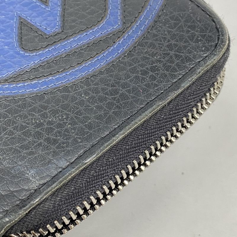 Louis Vuitton Long Wallet Taurillon Zippy Wallet Vertical M67767 Black Men's