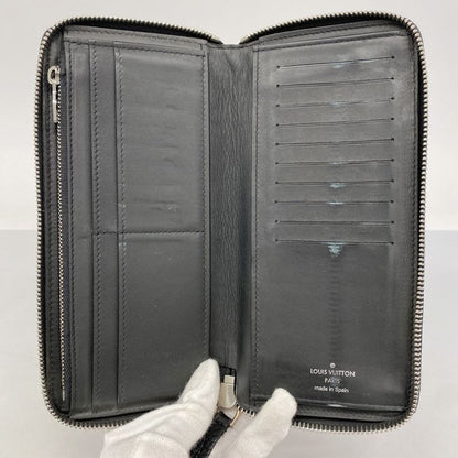 Louis Vuitton Long Wallet Taurillon Zippy Wallet Vertical M67767 Black Men's
