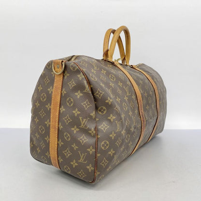 Louis Vuitton Boston Bag Monogram Keepall Bandoliere 50 M41416 Brown Men Women