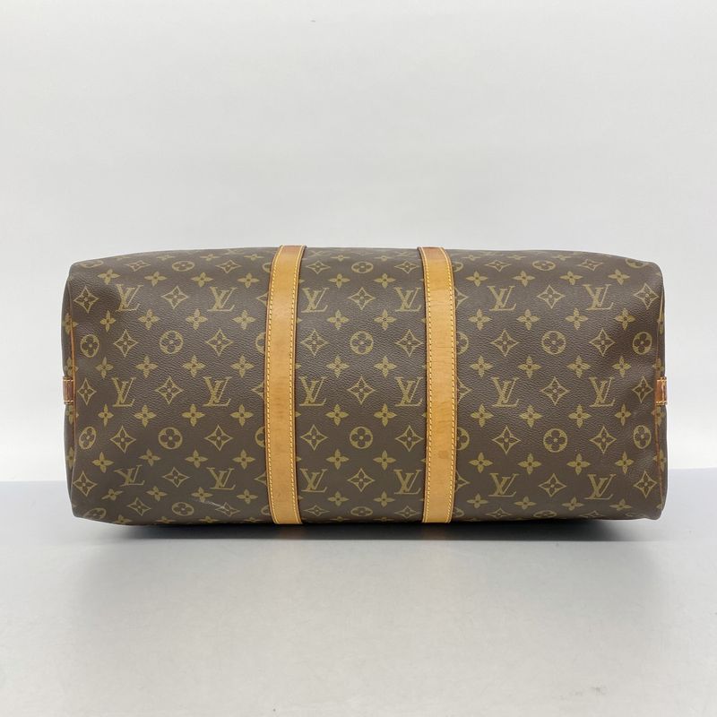 Louis Vuitton Boston Bag Monogram Keepall Bandoliere 50 M41416 Brown Men Women
