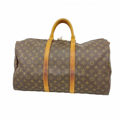 Louis Vuitton Boston Bag Monogram Keepall Bandoliere 50 M41416 Brown Men Women