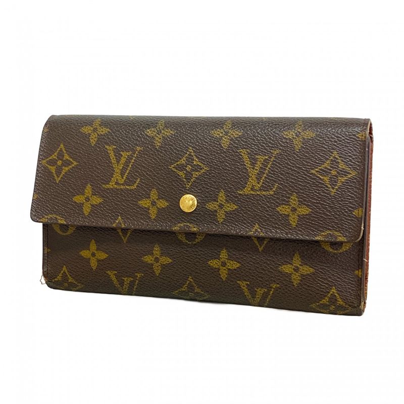 Louis Vuitton Trifold Long Wallet Monogram Porte Tresor International M61215