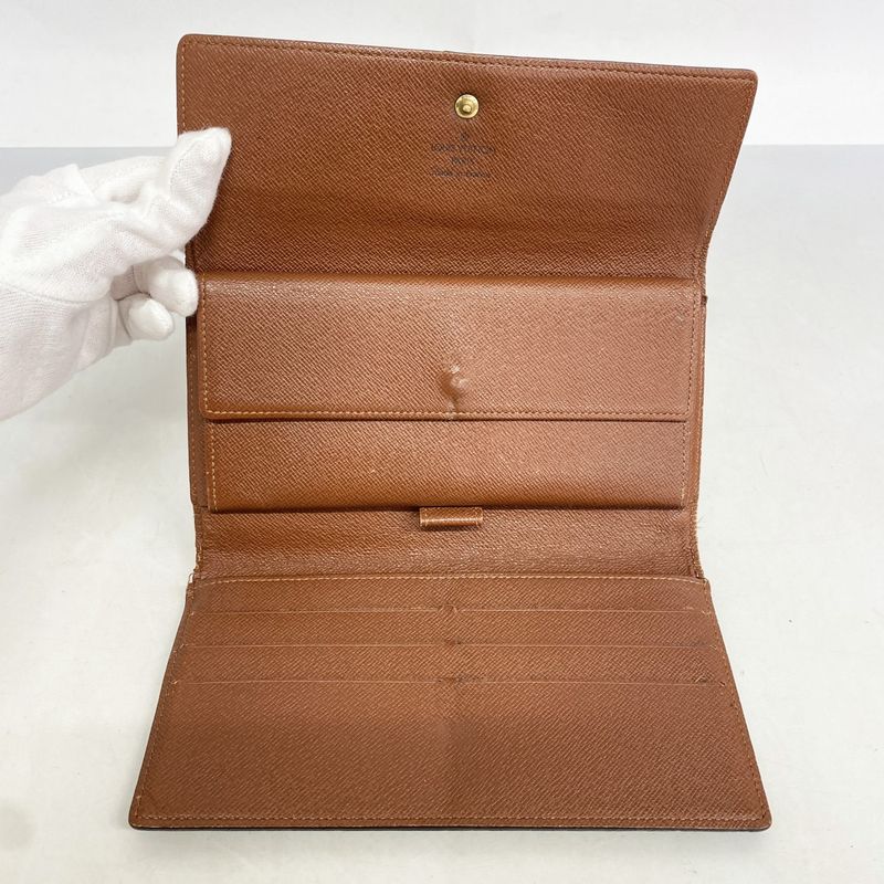 Louis Vuitton Trifold Long Wallet Monogram Porte Tresor International M61215