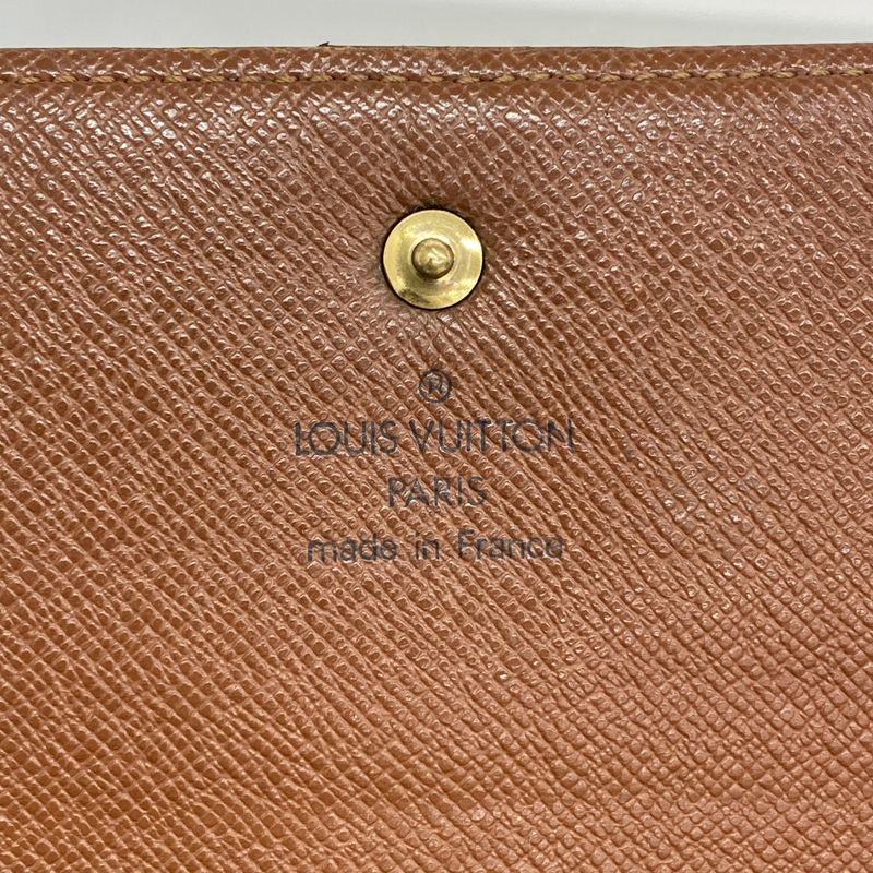 Louis Vuitton Trifold Long Wallet Monogram Porte Tresor International M61215