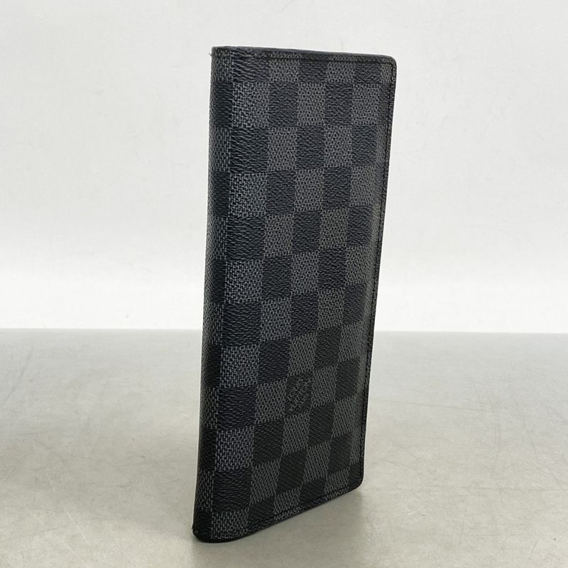 Louis Vuitton Long Wallet Damier Graphite Portefeuille Plaza N62665 Gray Black