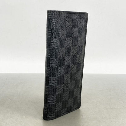 Louis Vuitton Long Wallet Damier Graphite Portefeuille Plaza N62665 Gray Black