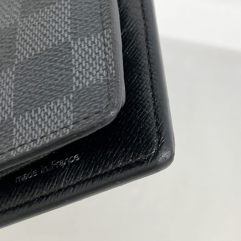 Louis Vuitton Long Wallet Damier Graphite Portefeuille Plaza N62665 Gray Black